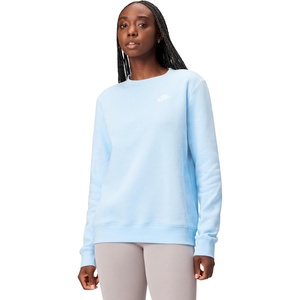 Nike Women’s Sportswear Club Fleece Crew-Neck Sweatshirt(Celestine Blue/White)
