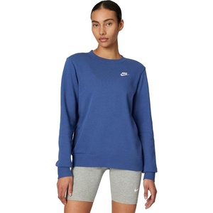 Nike Women’s Sportswear Club Fleece Crew-Neck Sweatshirt(Mystic Navy/White)