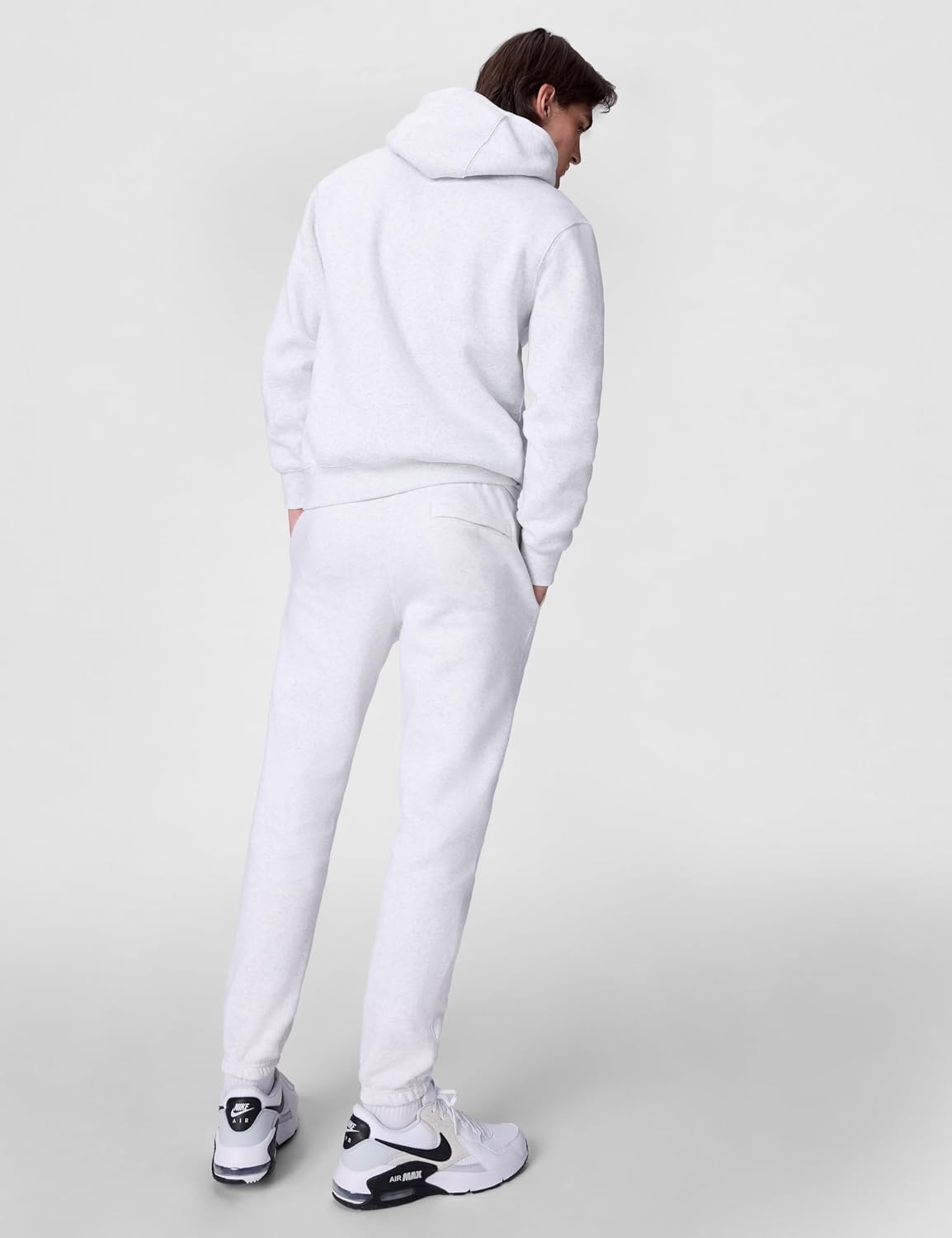 image:imageNike Mens Club Cuffed Brushed Fleece PantsBirch HeatherWhiteWhite