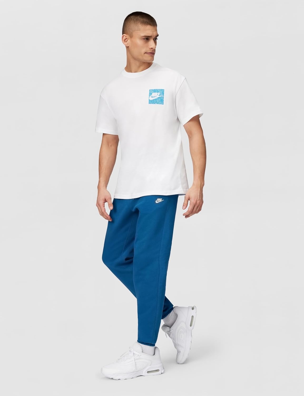 image:imageNike Mens Club Cuffed Brushed Fleece PantsCourt BlueCourt BlueLight Khaki