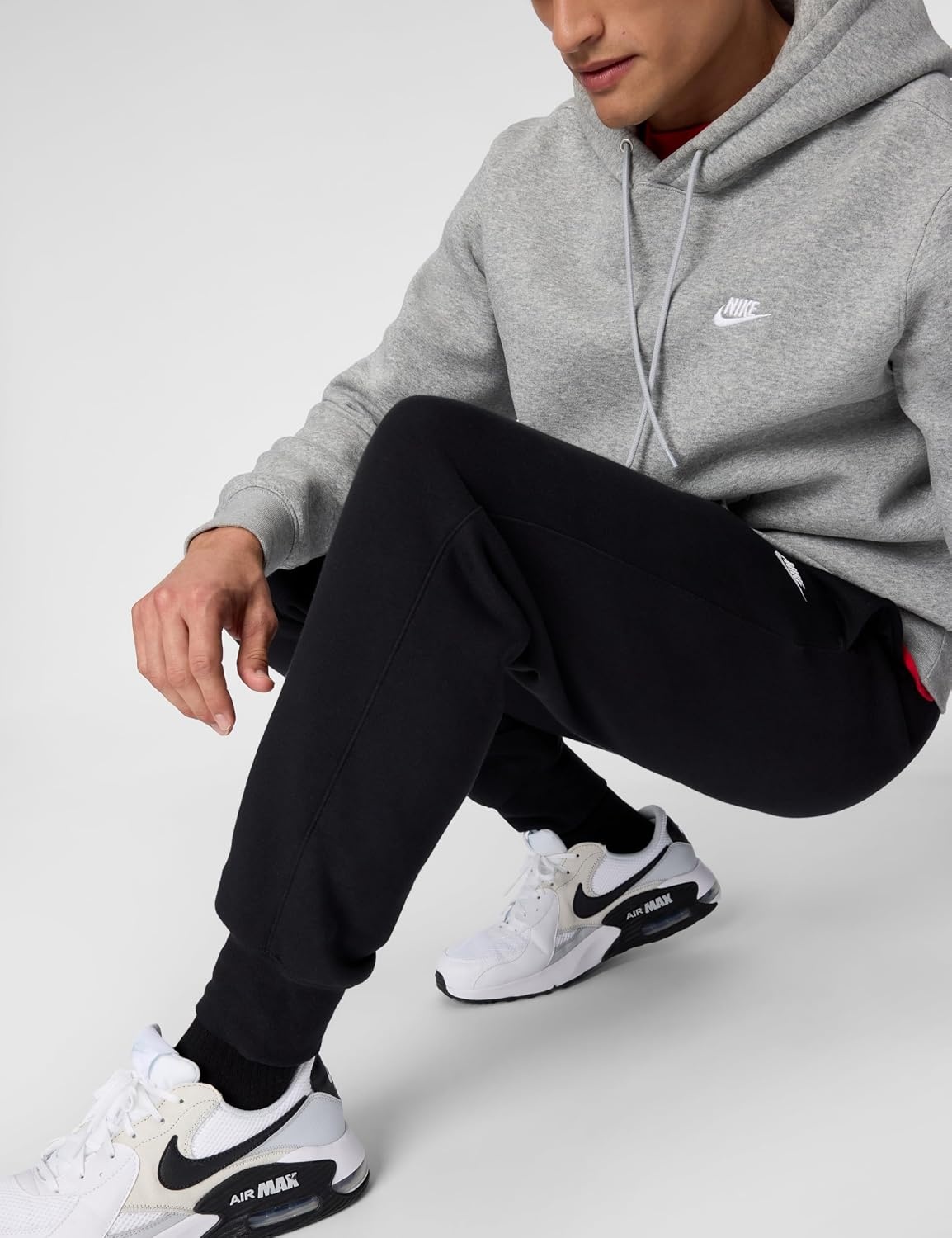 image:imageNike Mens Club JoggersBlackBlackWhite