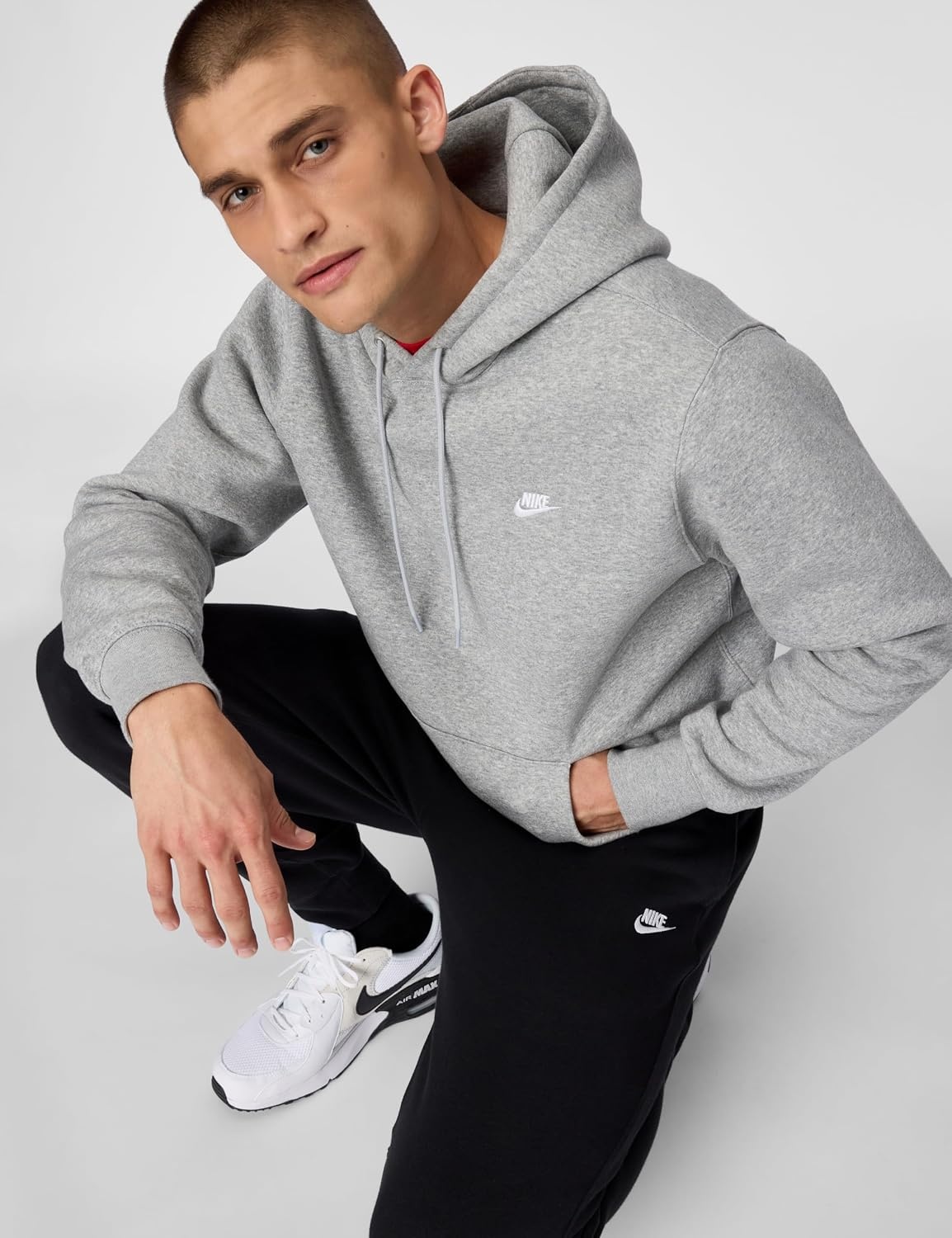 image:imageNike Mens Club JoggersBlackBlackWhite