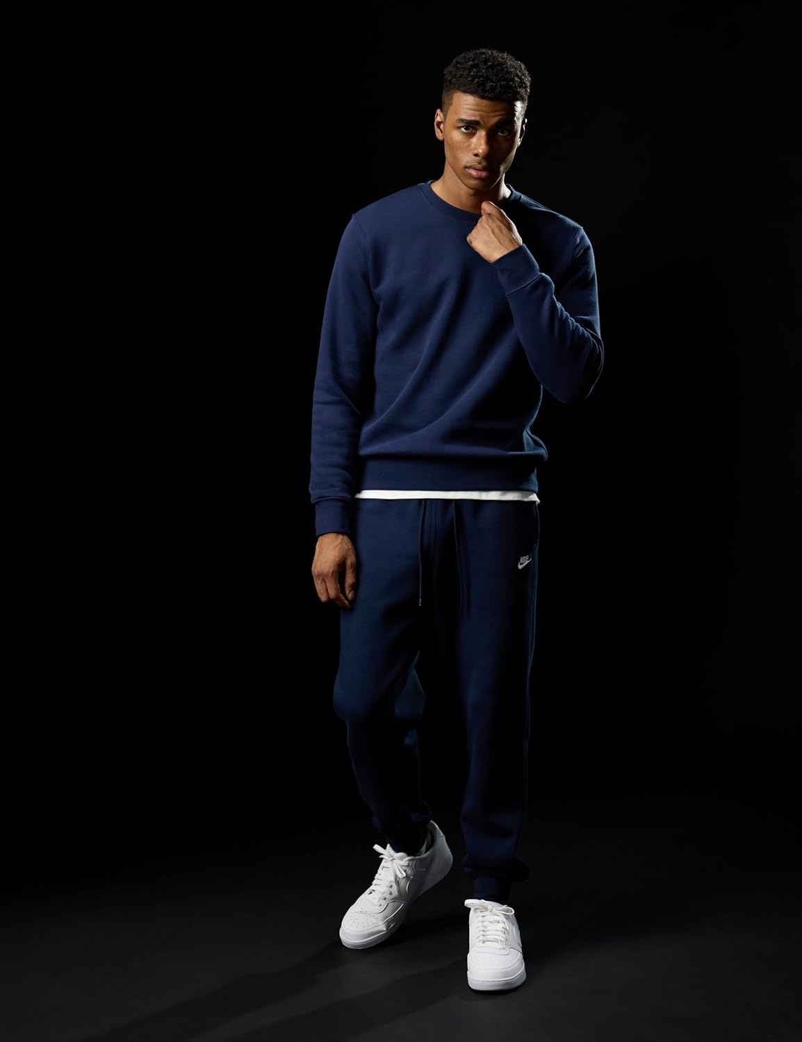 image:imageNike Mens Club JoggersObsidianObsidianWhite