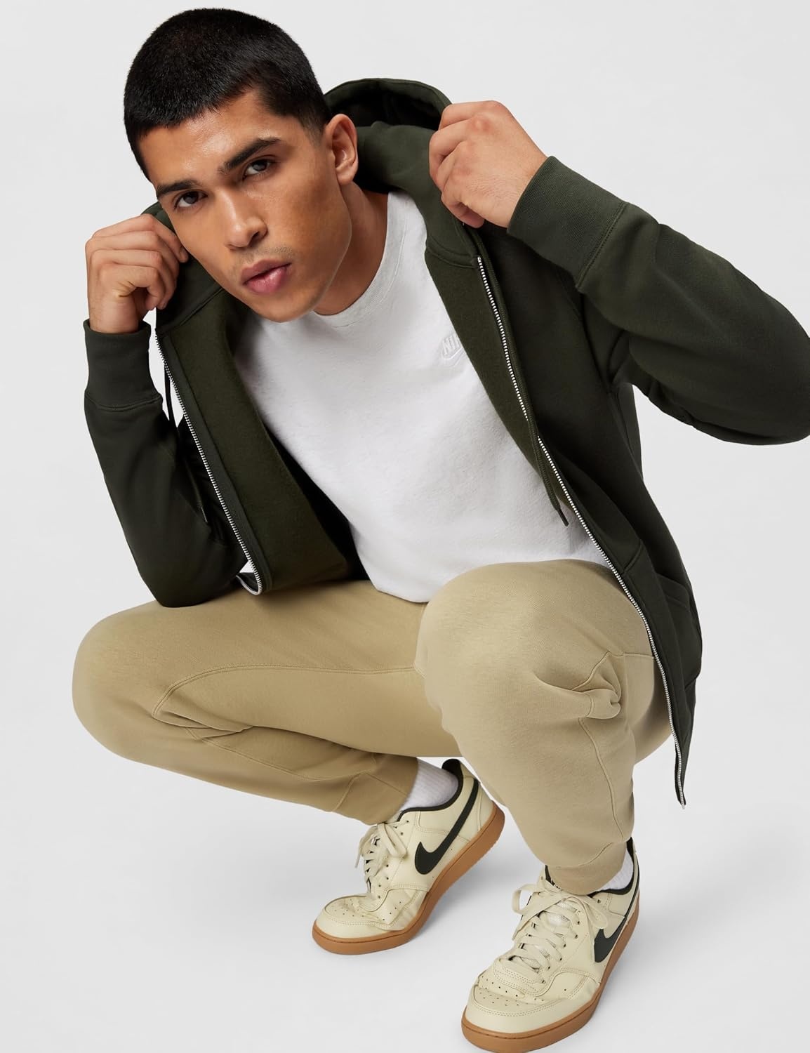 image:imageNike Mens Club JoggersParachute BeigeParachute BeigeWhite