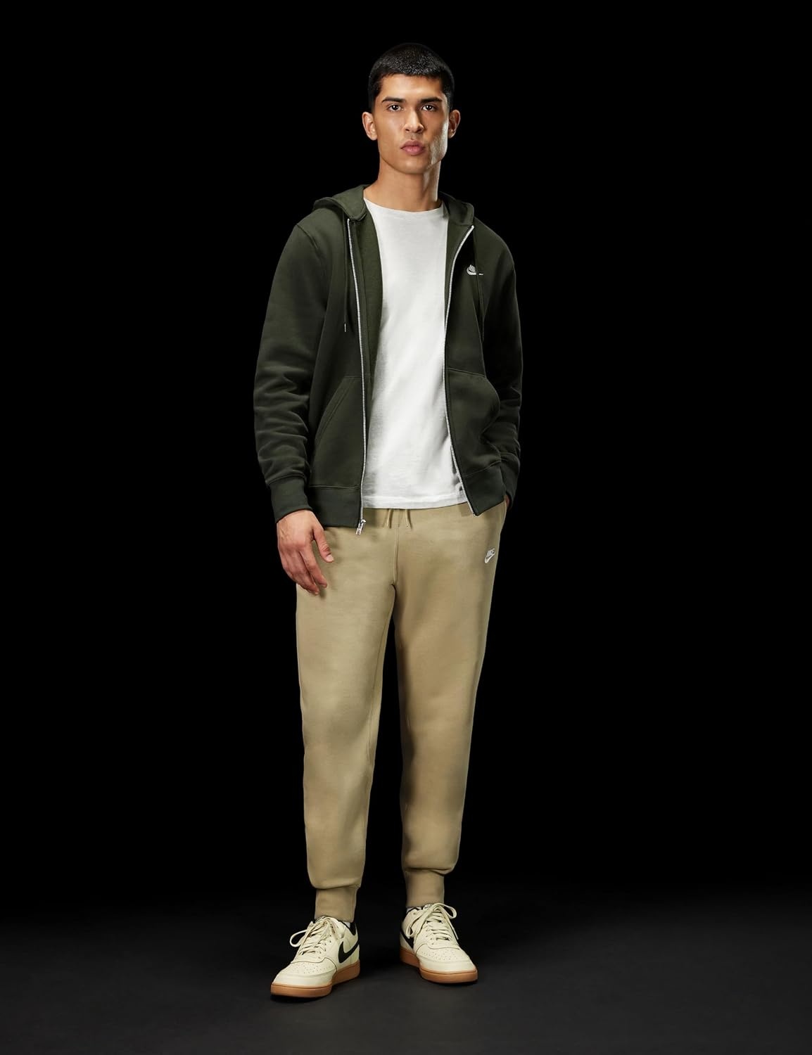 image:imageNike Mens Club JoggersParachute BeigeParachute BeigeWhite