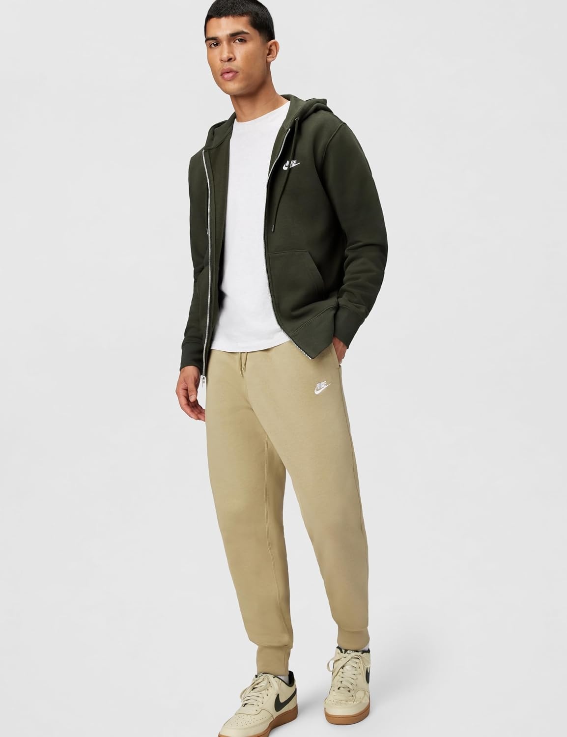 image:imageNike Mens Club JoggersParachute BeigeParachute BeigeWhite