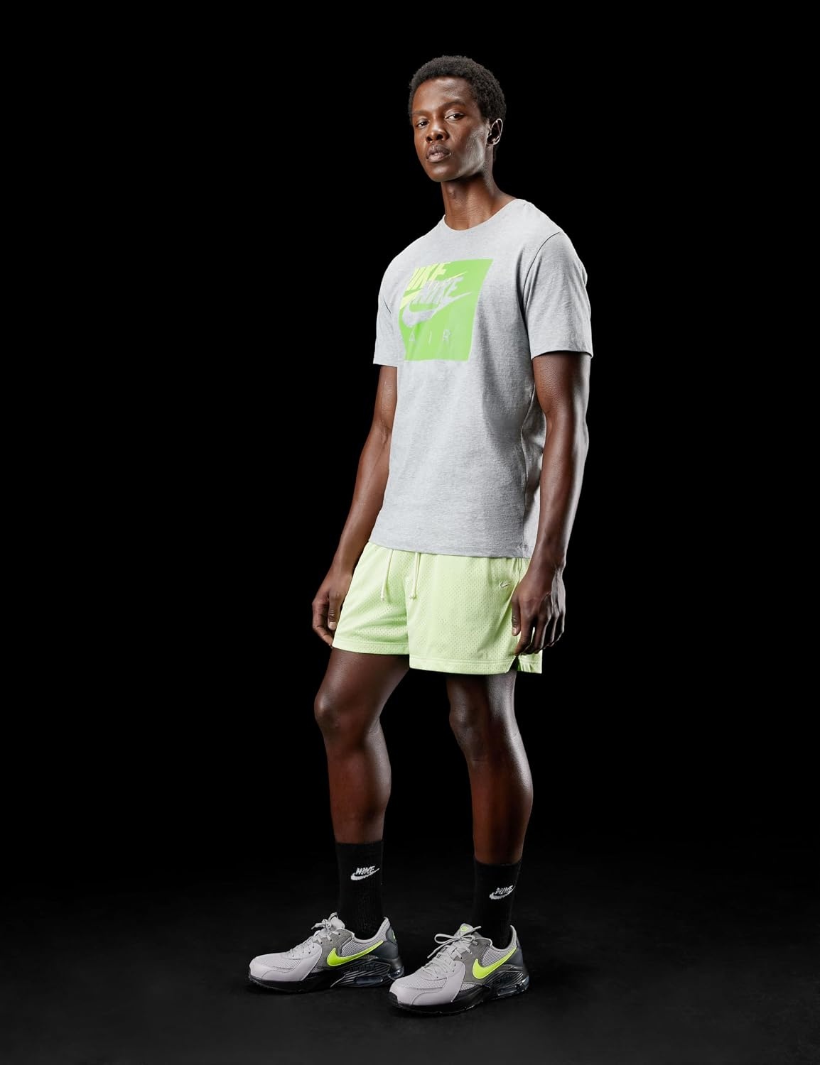 image:imageNike Mens DriFIT Practice Mesh 5 ShortLight Liquid LimePale Ivory