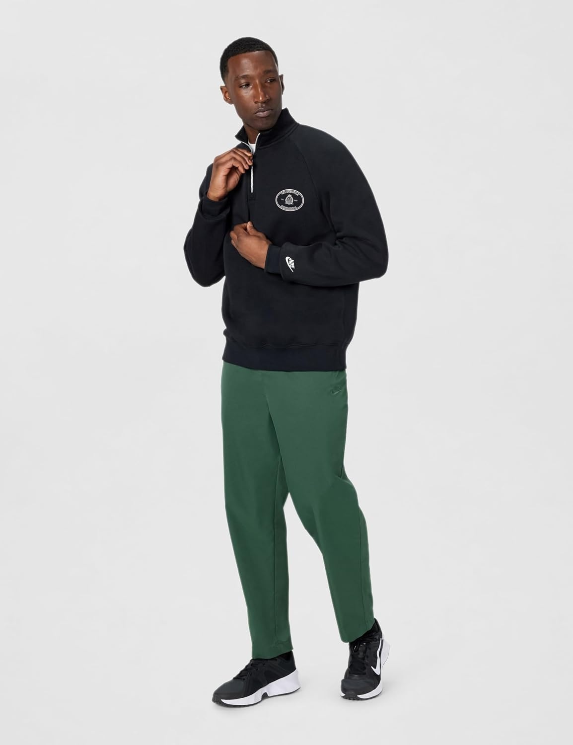 image:imageNike Mens Sportswear Club Halfzip Fleece SweatshirtBlackBlack