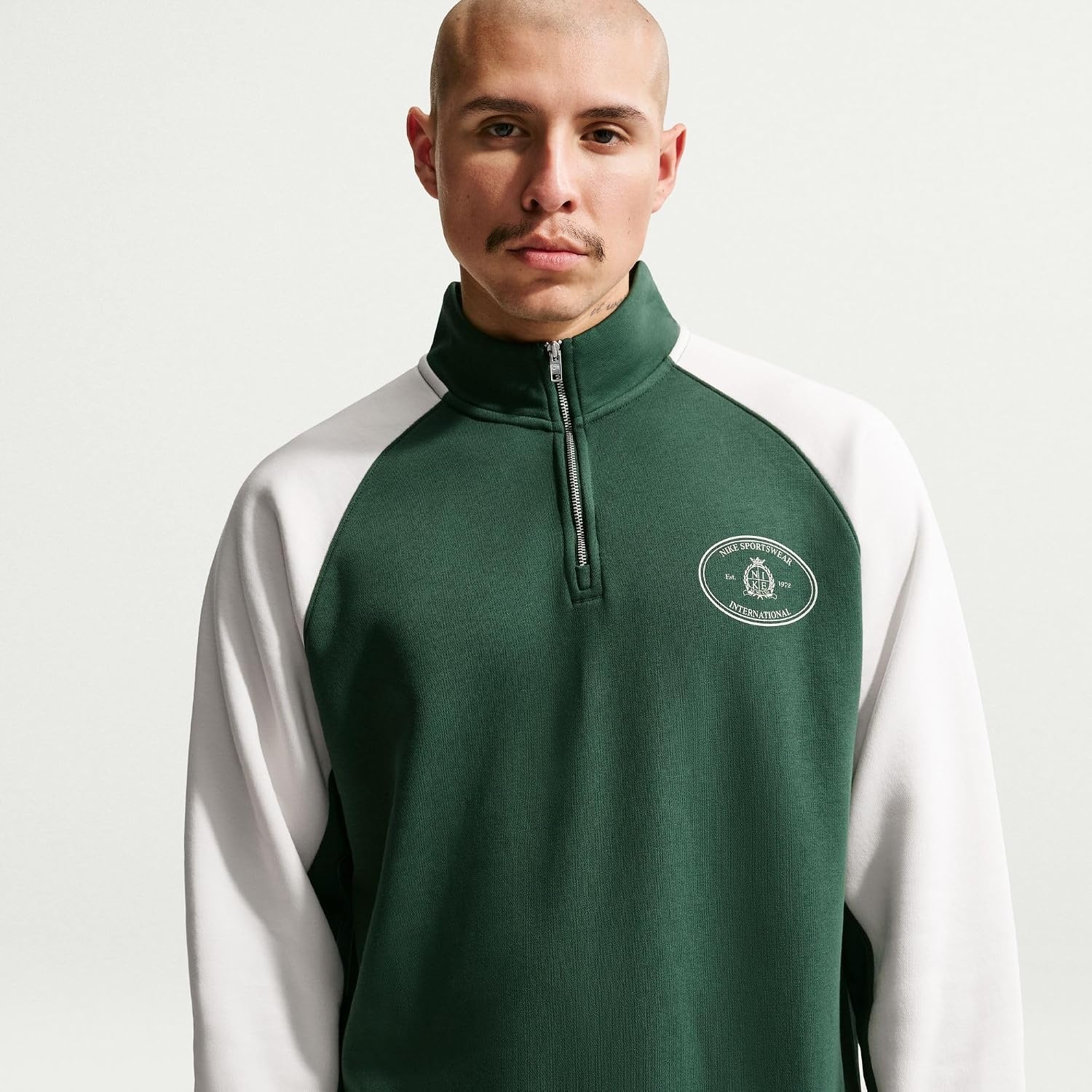 image:imageNike Mens Sportswear Club Halfzip Fleece SweatshirtFirPhantom