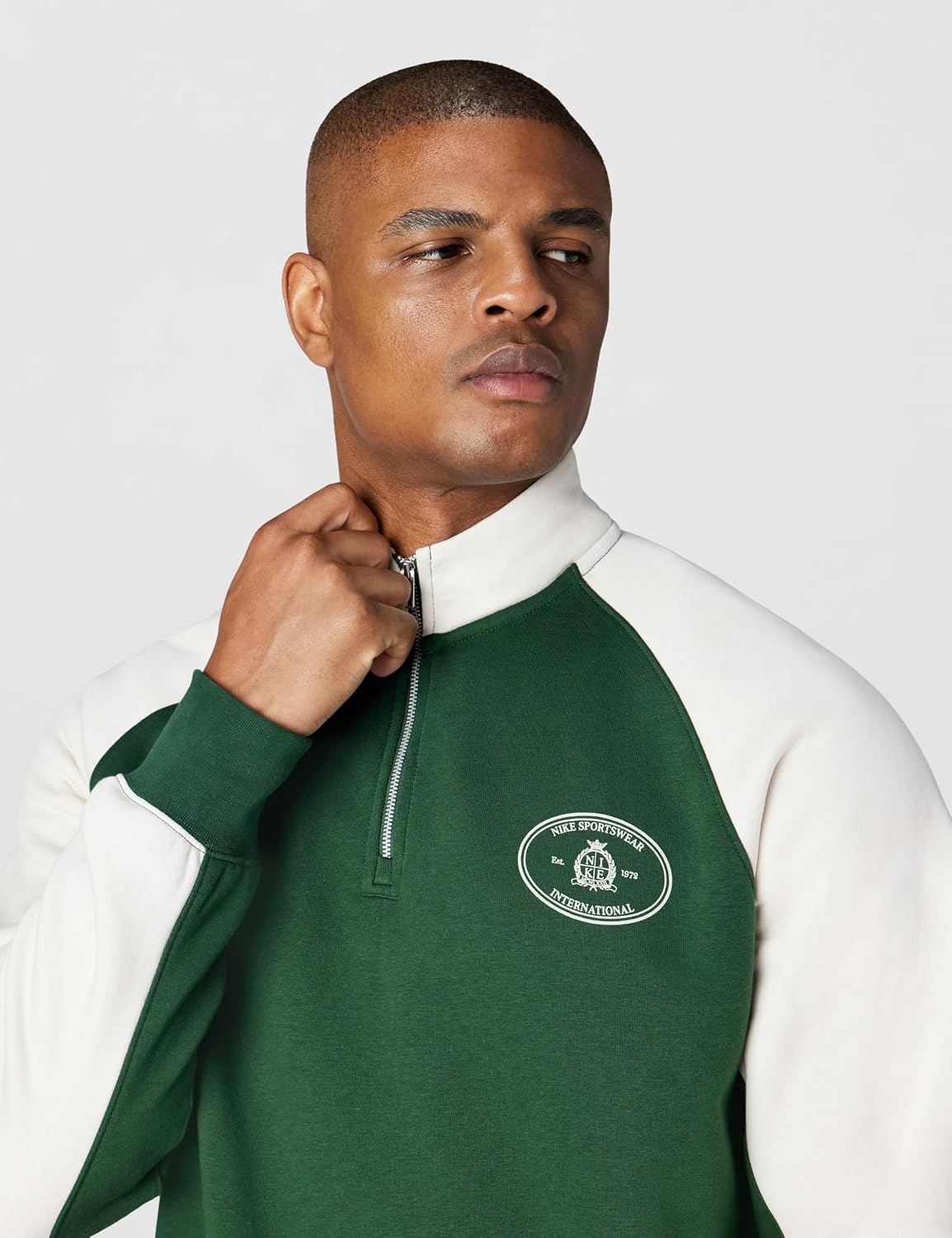 image:imageNike Mens Sportswear Club Halfzip Fleece SweatshirtFirPhantom