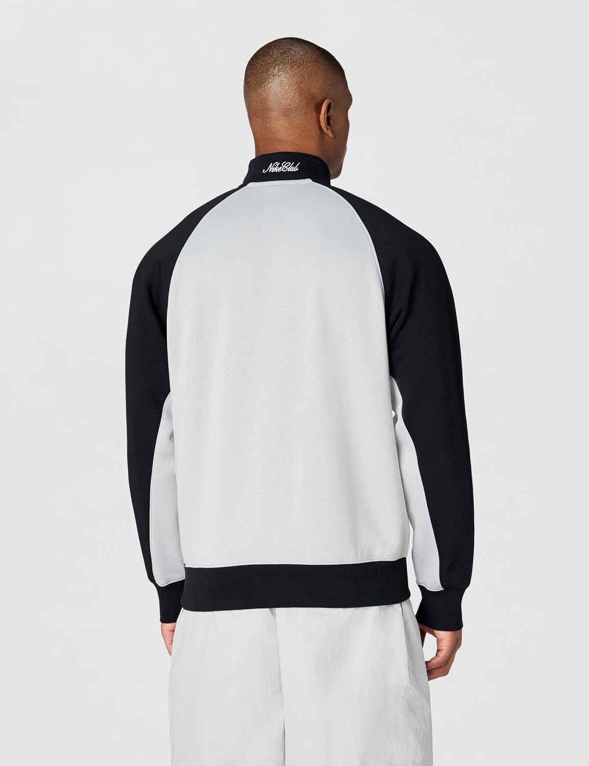 image:imageNike Mens Sportswear Club Halfzip Fleece SweatshirtLight Smoke GreyBlack