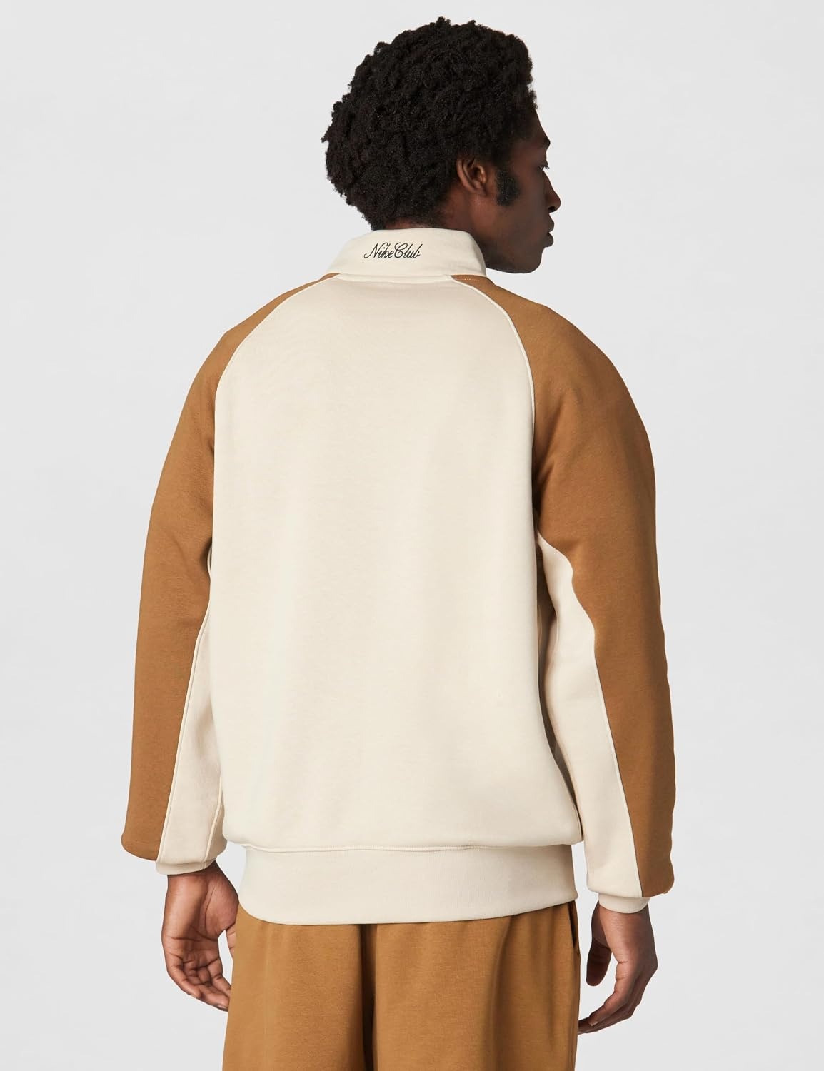 image:imageNike Mens Sportswear Club Halfzip Fleece SweatshirtSanddriftAle Brown