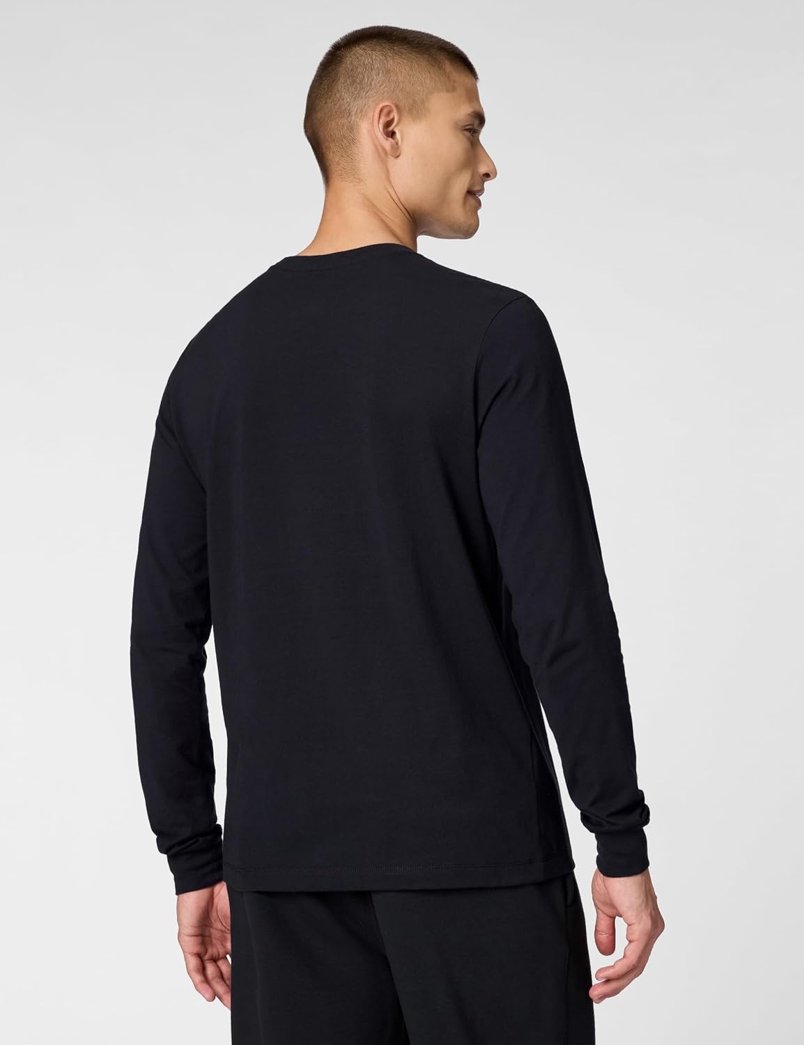 image:imageNike Mens Sportswear Club LongSleeve TShirtBlackWhite