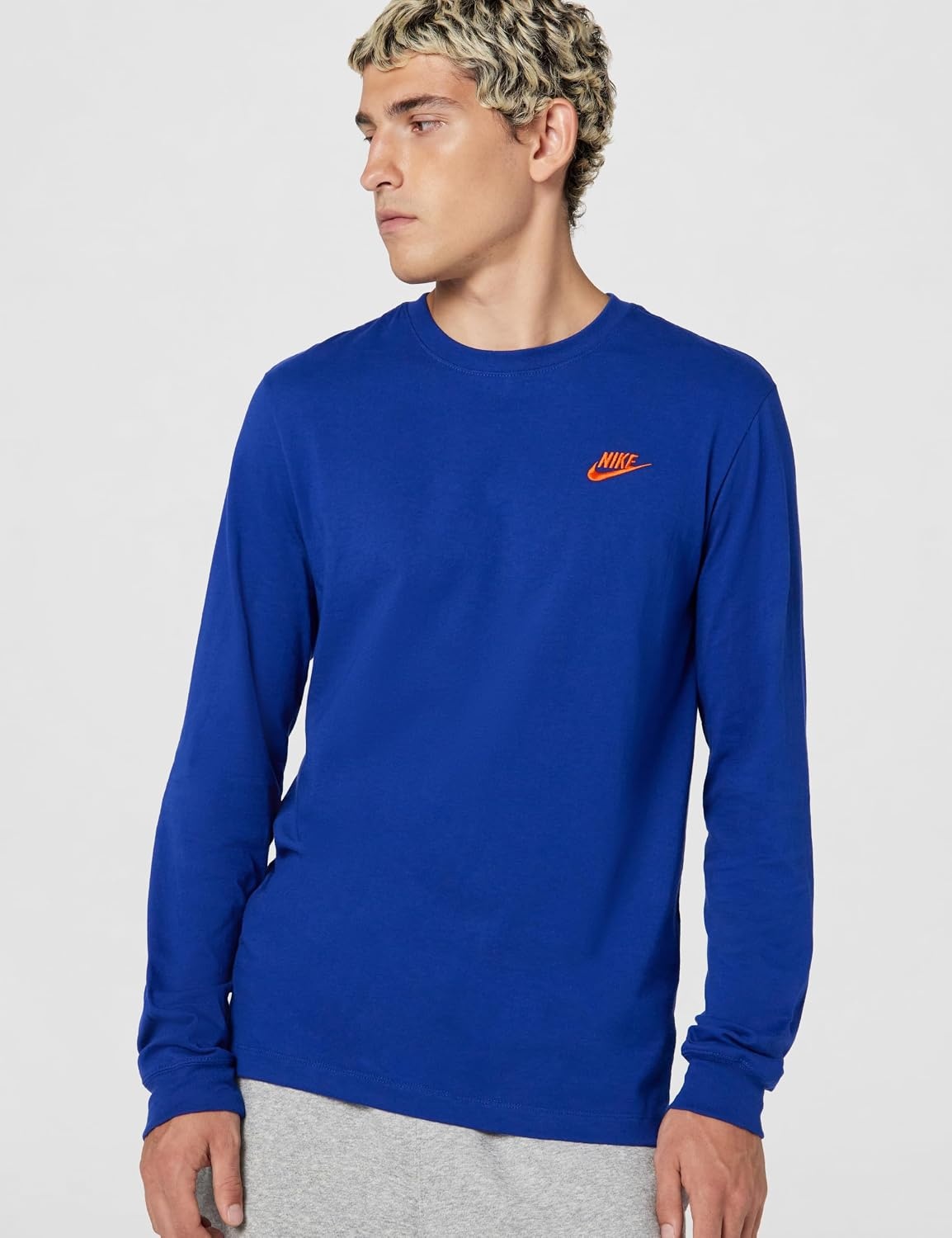 image:imageNike Mens Sportswear Club LongSleeve TShirtDeep Royal Blue