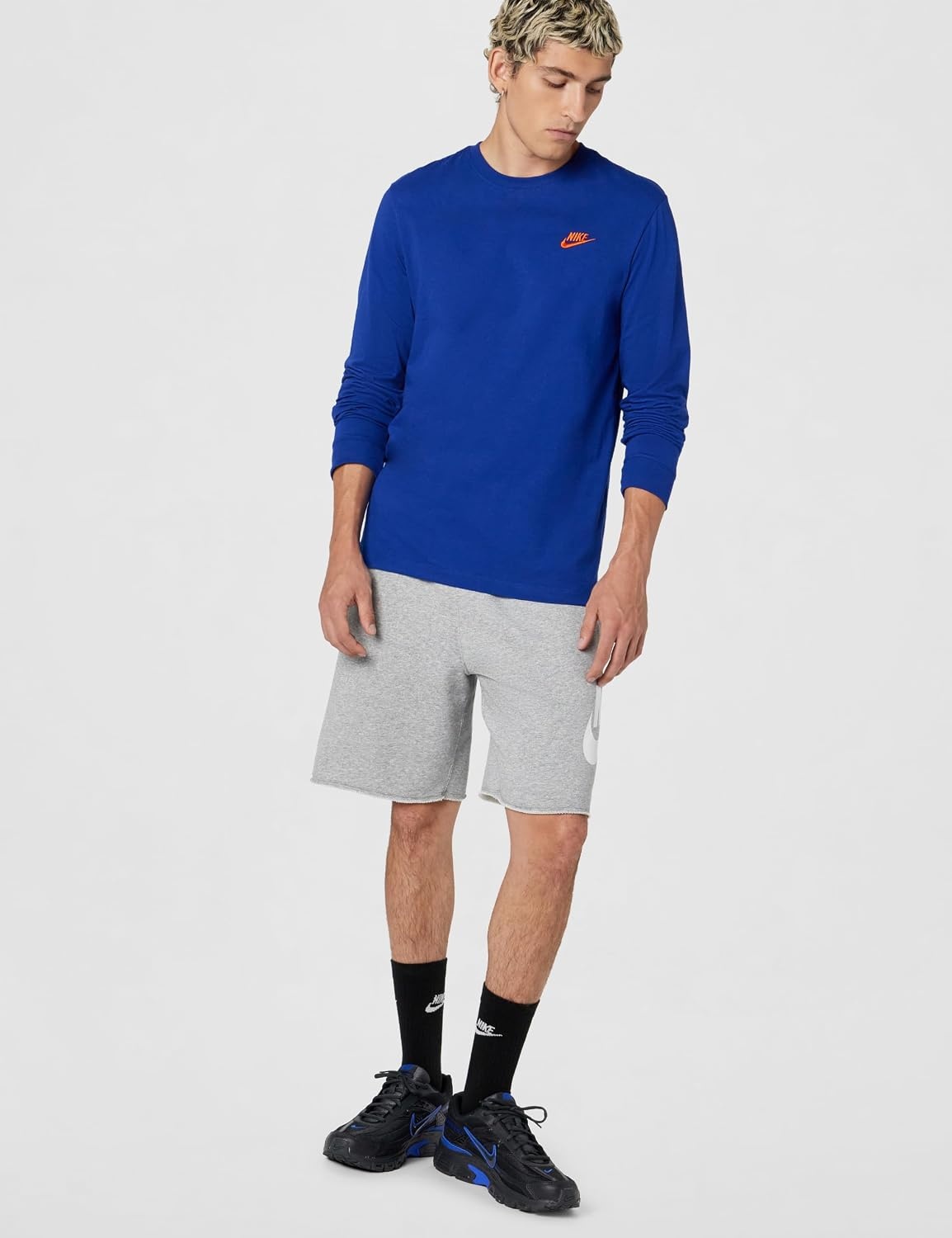 image:imageNike Mens Sportswear Club LongSleeve TShirtDeep Royal Blue