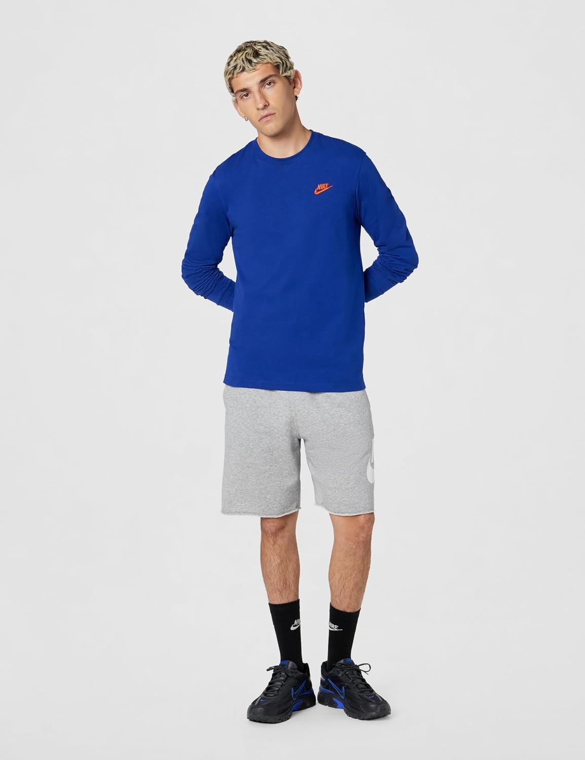 image:imageNike Mens Sportswear Club LongSleeve TShirtDeep Royal Blue