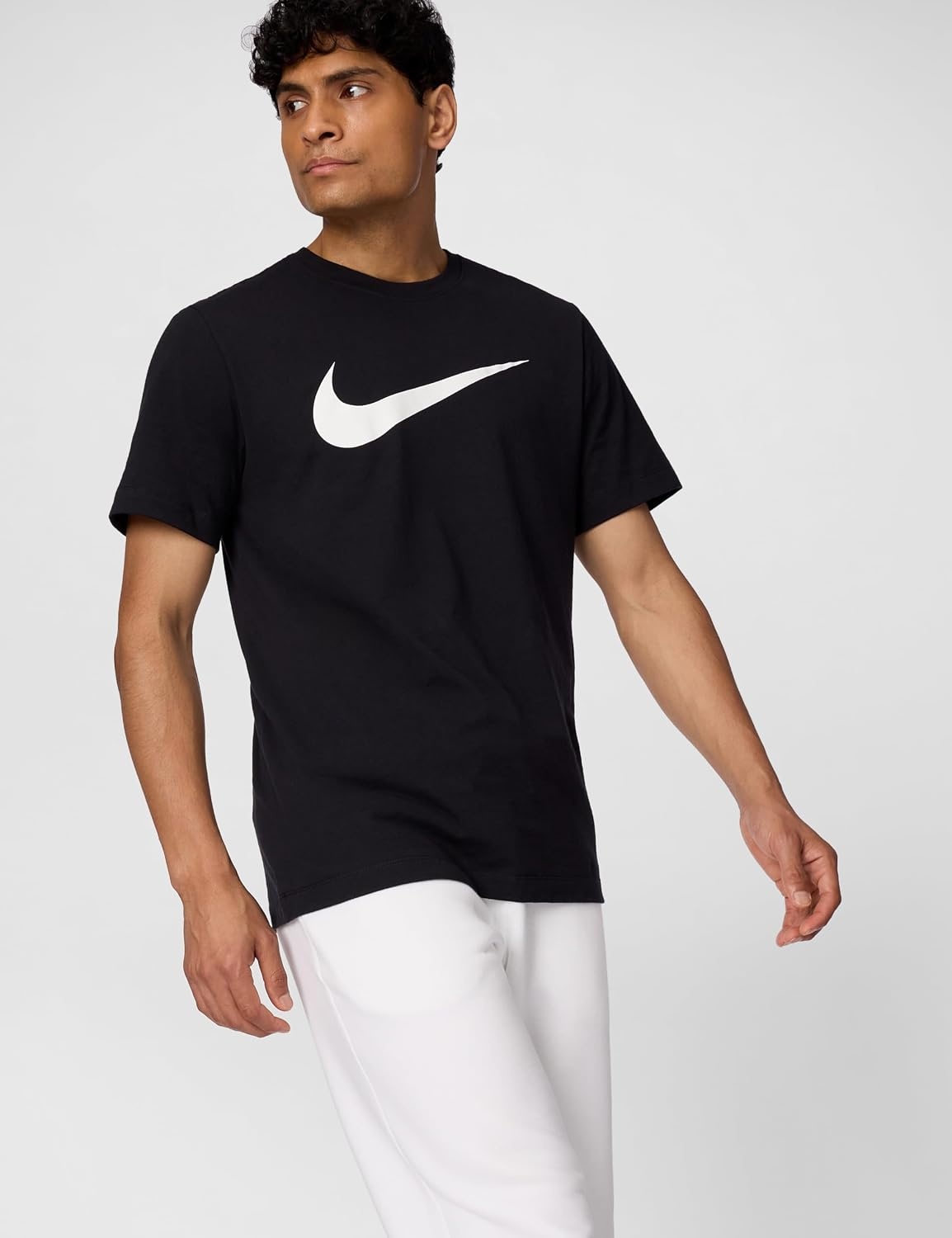 image:imageNike Mens Swoosh Sportswear TShirtBlackWhite