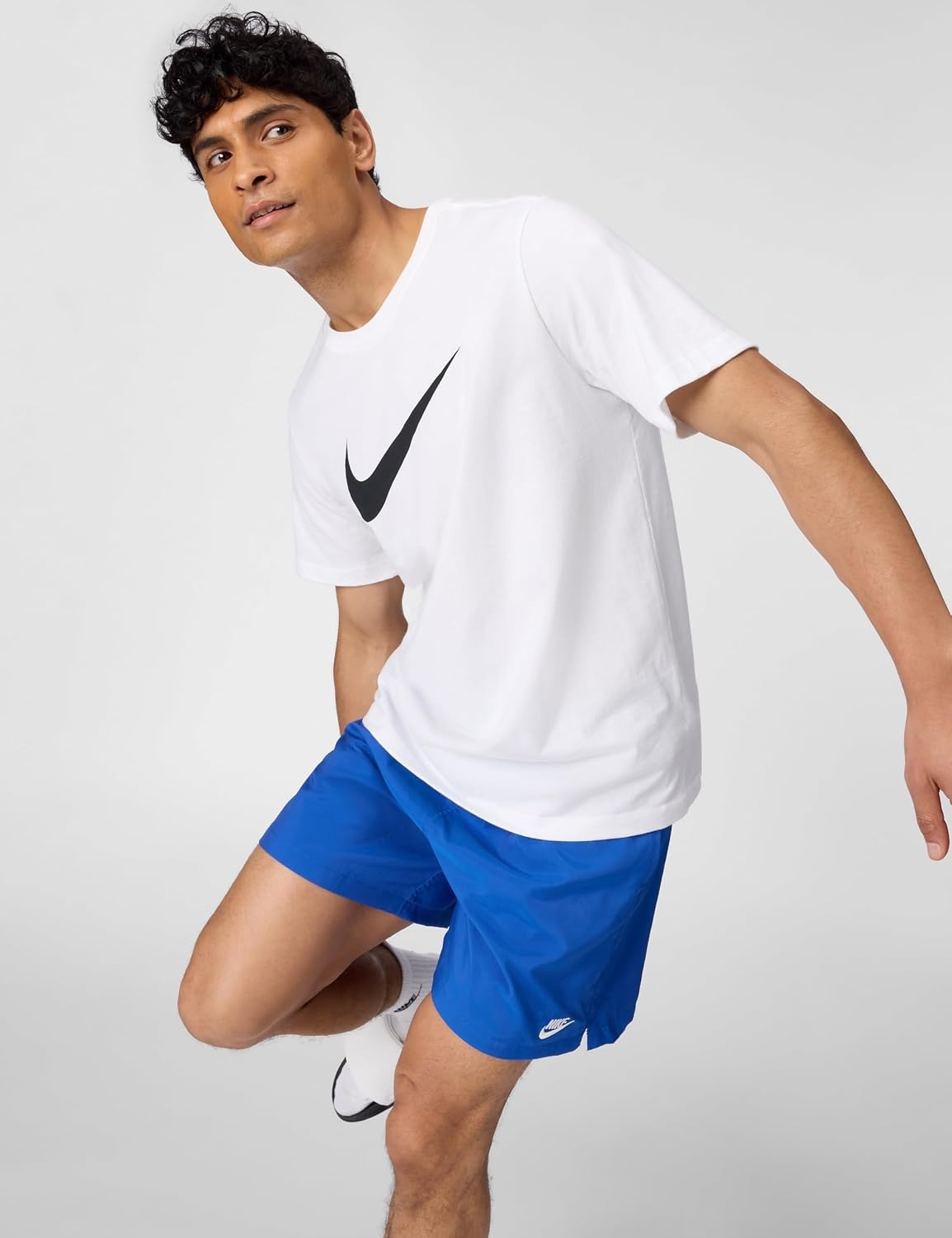 image:imageNike Mens Swoosh Sportswear TShirtWhiteBlack