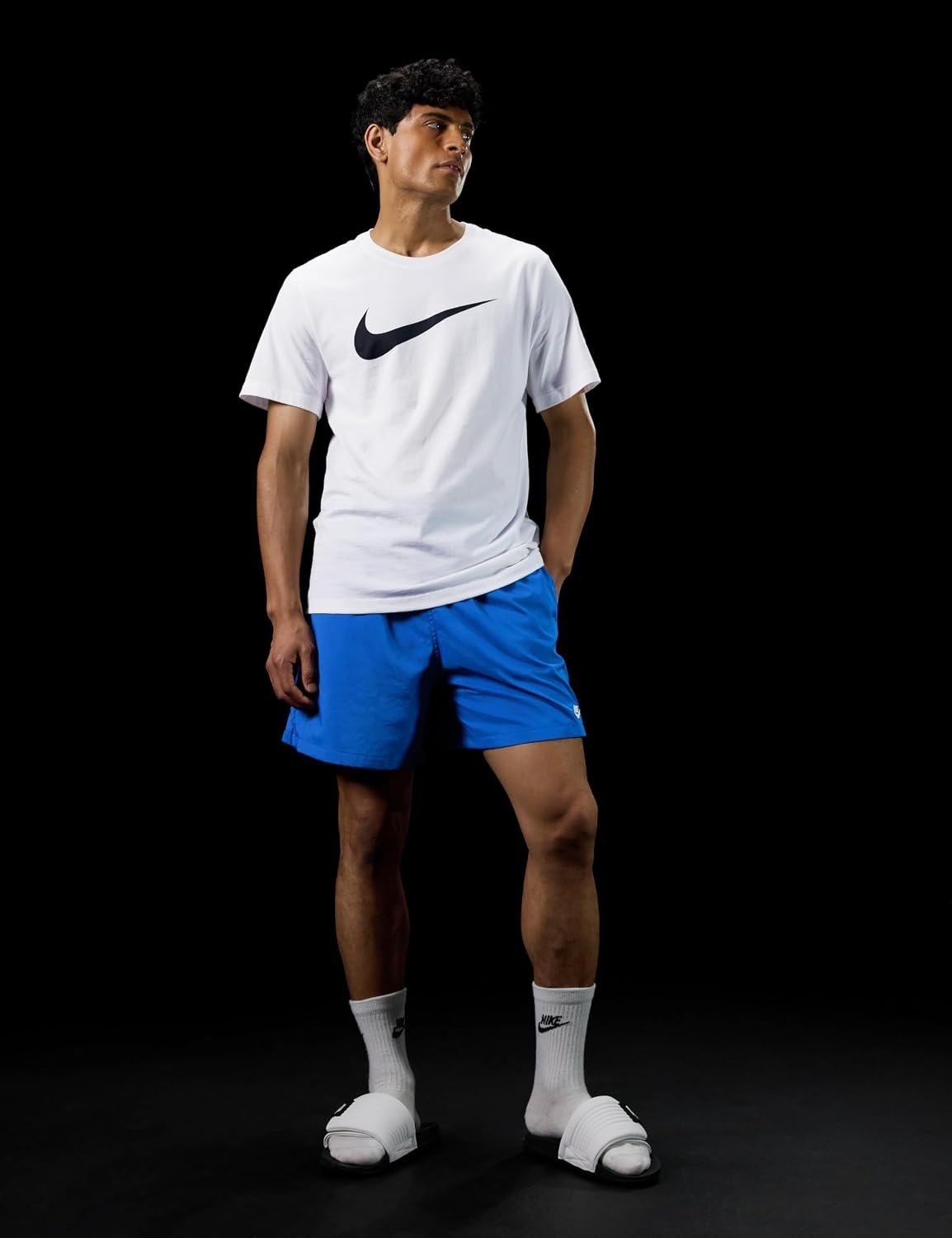 image:imageNike Mens Swoosh Sportswear TShirtWhiteBlack