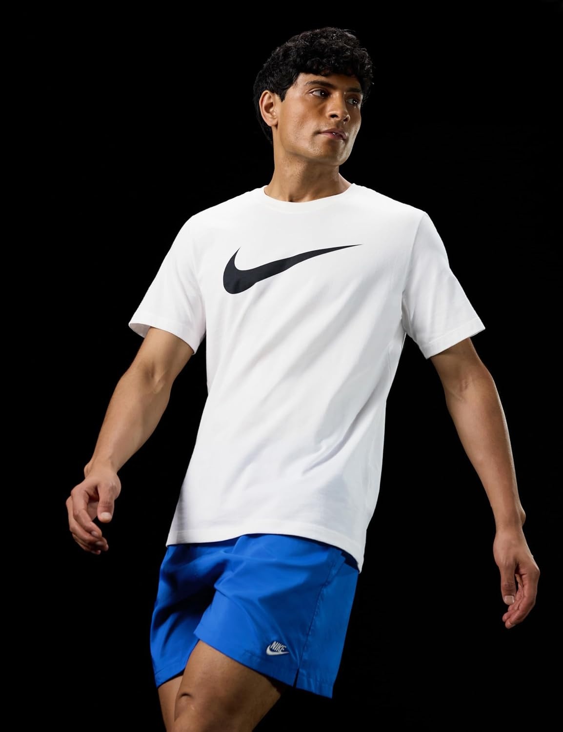 image:imageNike Mens Swoosh Sportswear TShirtWhiteBlack