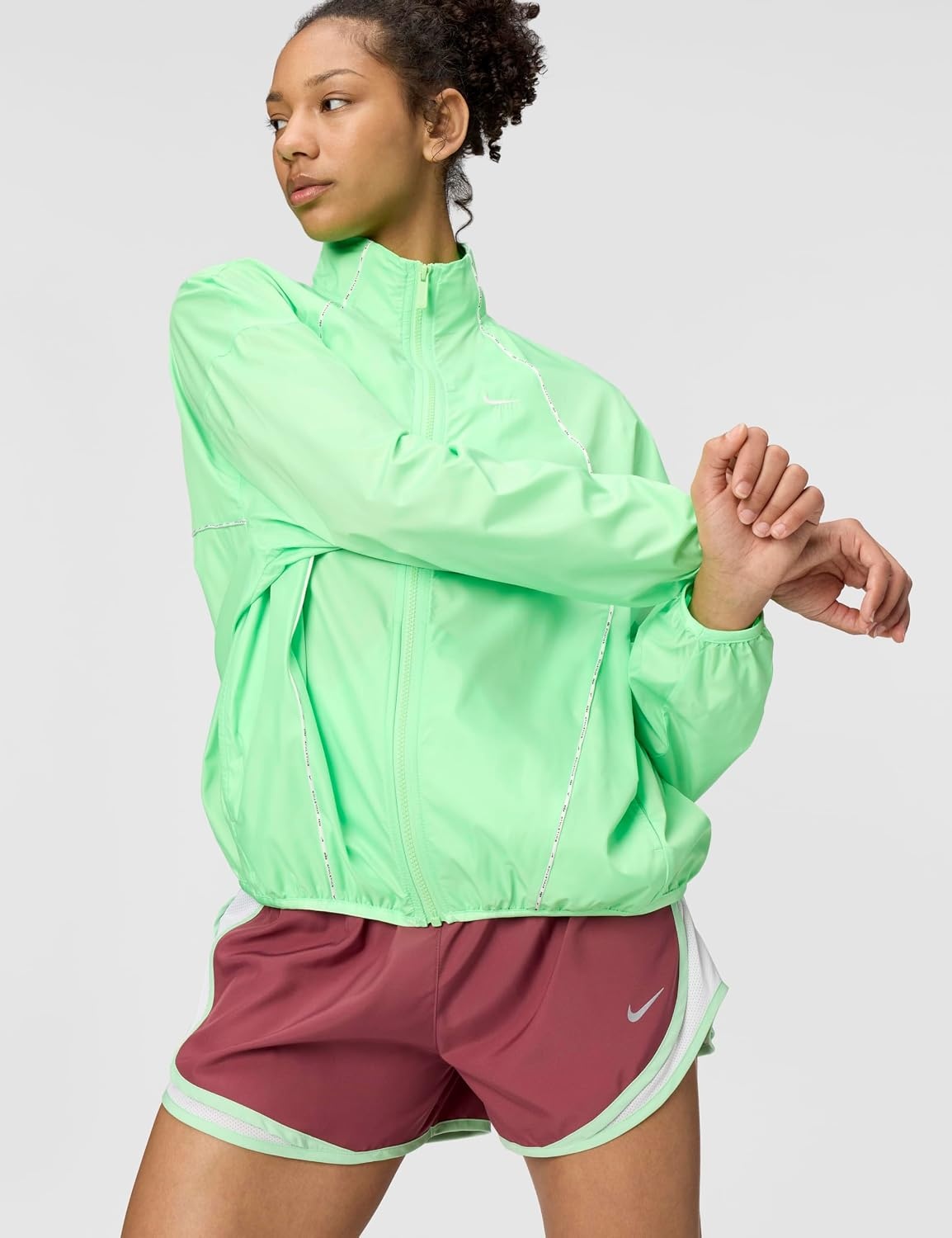 image:imageNike Womens Sportswear Athletics Department Repel JacketIllusion GreenSailSail