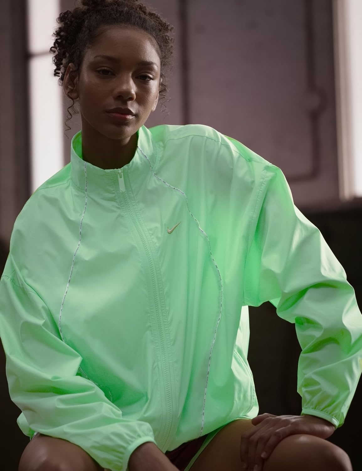 image:imageNike Womens Sportswear Athletics Department Repel JacketIllusion GreenSailSail