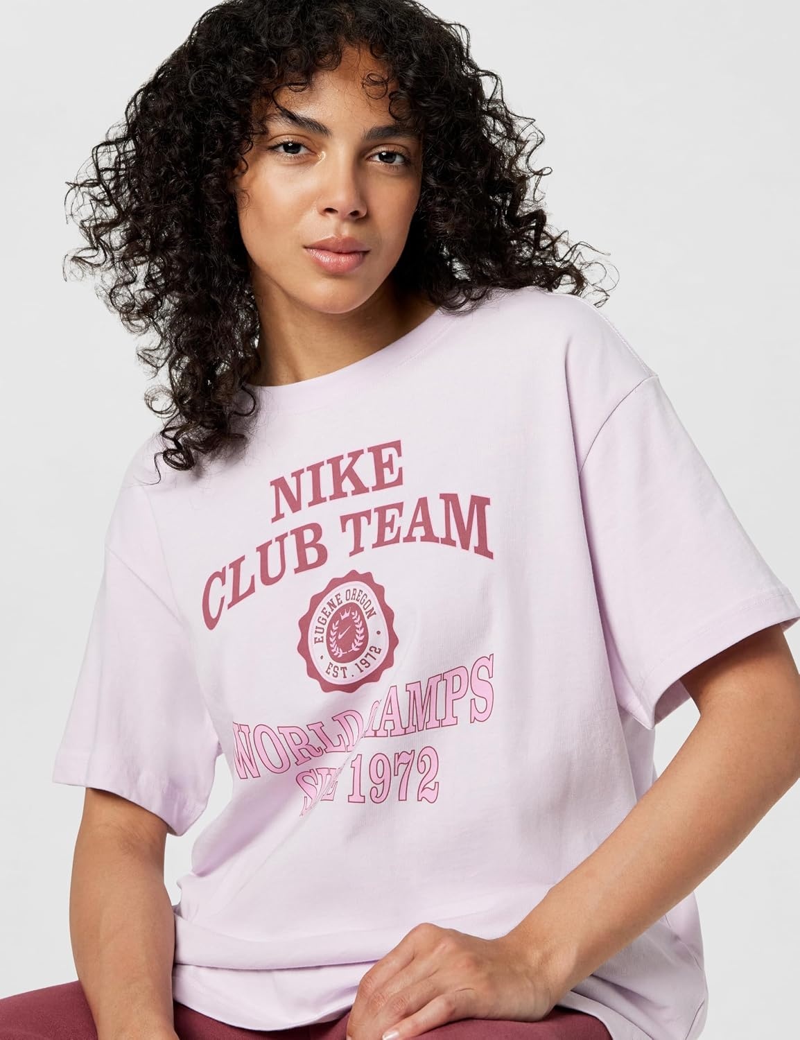 image:imageNike Womens Sportswear Classic Boyfriend TShirtBleached Lilac