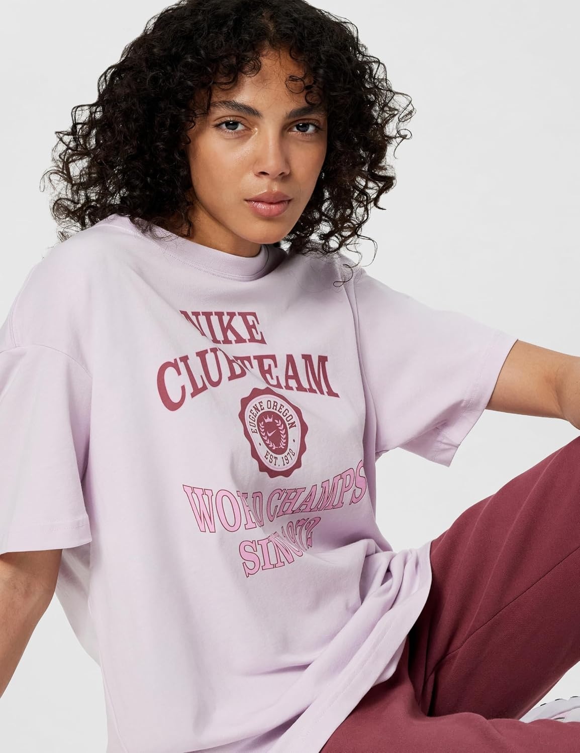 image:imageNike Womens Sportswear Classic Boyfriend TShirtBleached Lilac