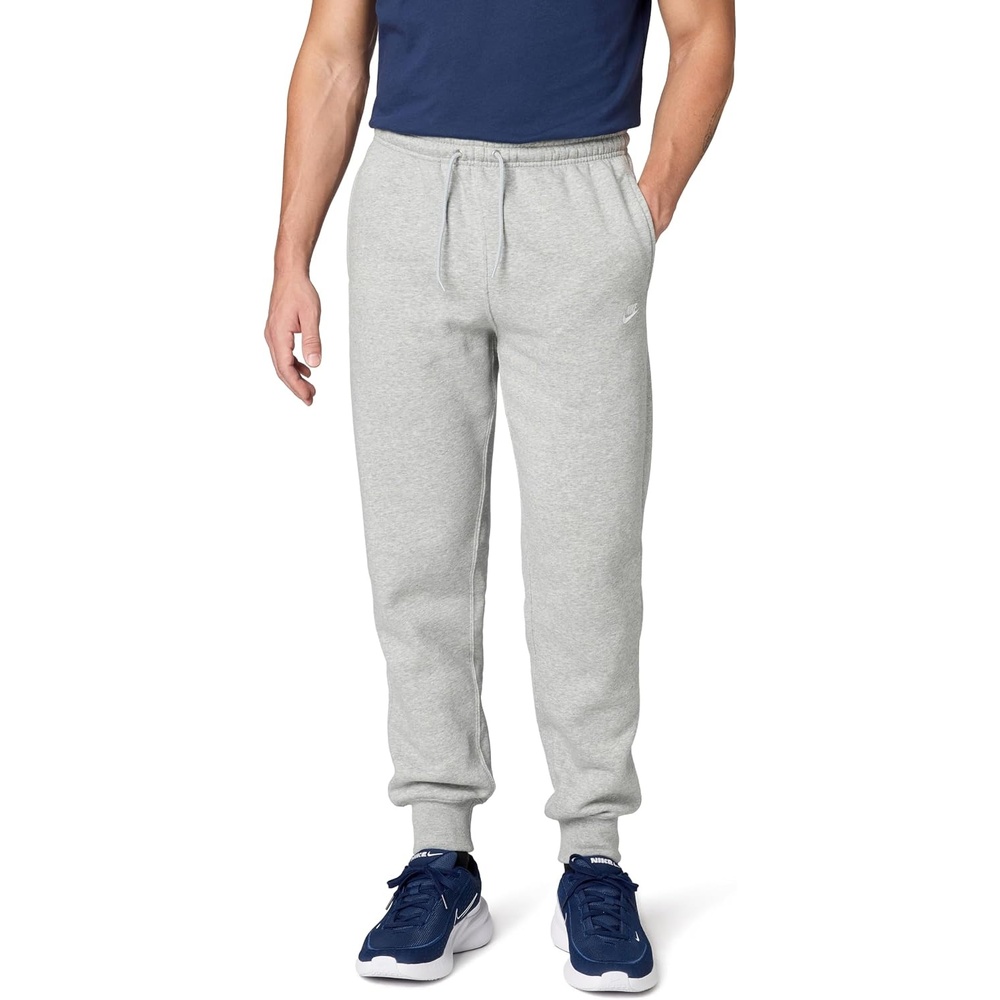 image:imageNike Mens Club JoggersDark Grey HeatherLight Smoke GreyWhite