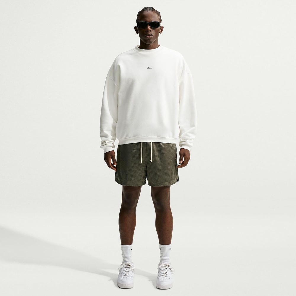 image:imageNike Mens DriFIT Practice Mesh 5 ShortMedium OlivePale Ivory