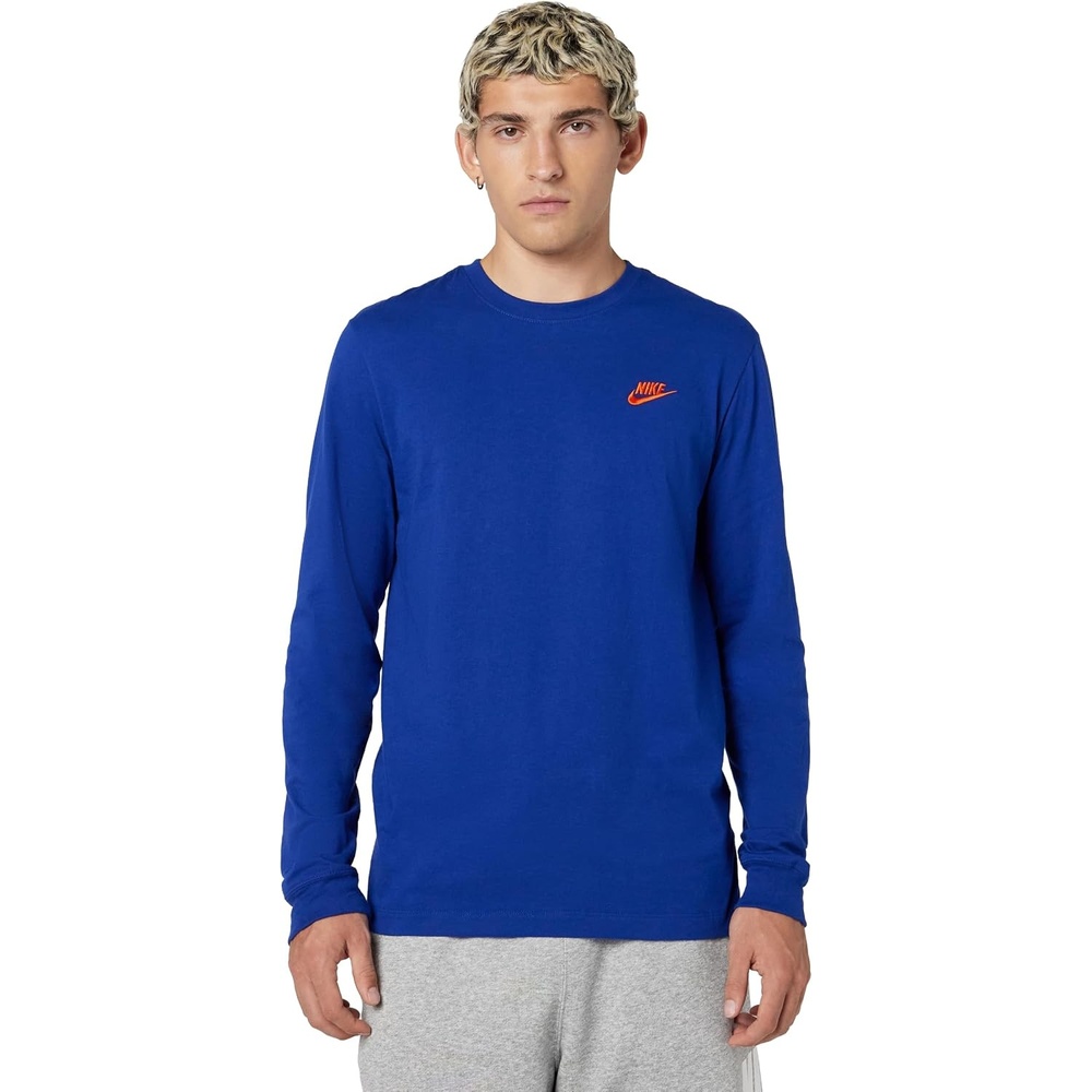 image:imageNike Mens Sportswear Club LongSleeve TShirtDeep Royal Blue