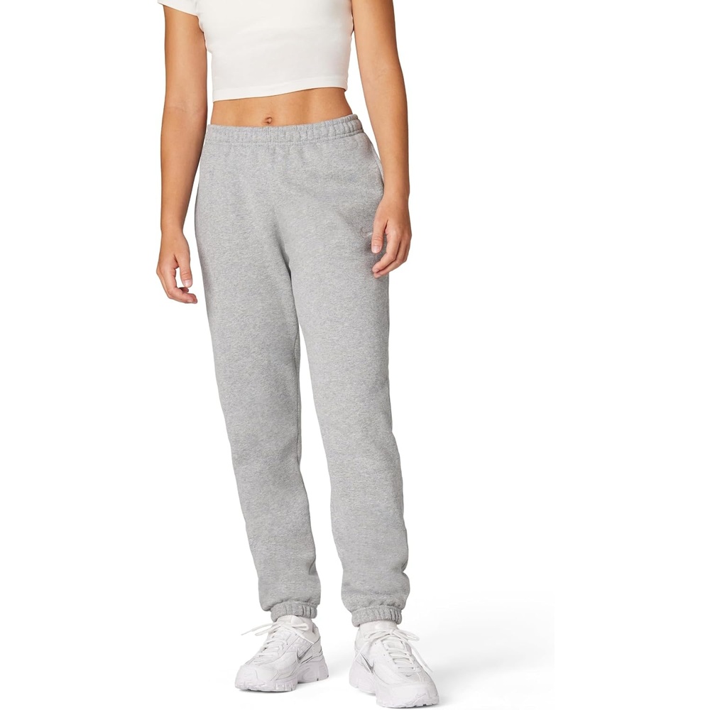 image:imageNike Womens Studio Fleece MidRise Cuff SweatpantsDark Grey HeatherSail