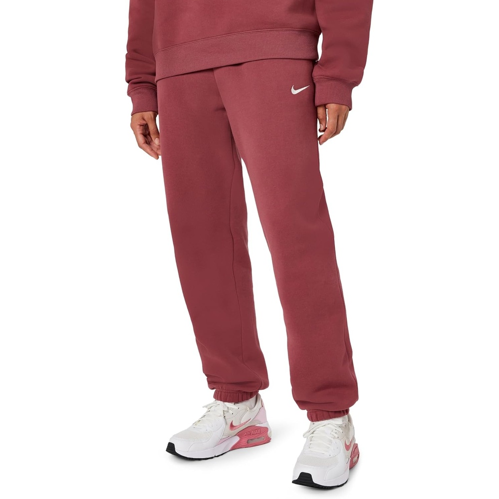 image:imageNike Womens Studio Fleece MidRise Cuff SweatpantsPink SmokeSail