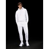 Nike Men’s Club Cuffed Brushed Fleece Pants(Birch Heather/White/White)
