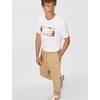 Nike Men’s Club Cuffed Brushed Fleece Pants(Parachute Beige/Parachute Beige/White)