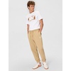 Nike Men’s Club Cuffed Brushed Fleece Pants(Parachute Beige/Parachute Beige/White)