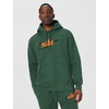 Nike Men’s Club Fleece Pullover Hoodie(Fir/Fir/Safety Orange)