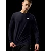 Nike Men’s Sportswear Club Long-Sleeve T-Shirt(Black/White)
