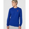 Nike Men’s Sportswear Club Long-Sleeve T-Shirt(Deep Royal Blue)