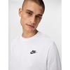 Nike Men’s Sportswear Club Long-Sleeve T-Shirt(White/Black)