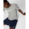 Nike Men’s Swoosh Sportswear T-Shirt(Dark Grey Heather/White)