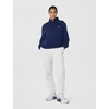 Nike Women’s Studio Fleece Mid-Rise Cuff Sweatpants(Birch Heather/Black)