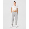 Nike Women’s Studio Fleece Mid-Rise Cuff Sweatpants(Dark Grey Heather/Sail)