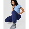 Nike Women’s Studio Fleece Mid-Rise Cuff Sweatpants(Midnight Navy/Sail)