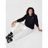 Nike Women’s Studio Fleece Mid-Rise Cuff Sweatpants(Sail/Black)
