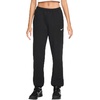 Nike Women’s Studio Fleece Mid-Rise Cuff Sweatpants(Total Black/Sail)