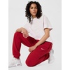 Nike Women’s Studio Fleece Mid-Rise Cuff Sweatpants(Tough Red/Sail)