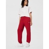 Nike Women’s Studio Fleece Mid-Rise Cuff Sweatpants(Tough Red/Sail)