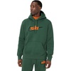 Nike Men’s Club Fleece Pullover Hoodie(Fir/Fir/Safety Orange)