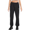 Nike Women’s Studio Fleece Mid-Rise Cuff Sweatpants(Total Black/Sail)